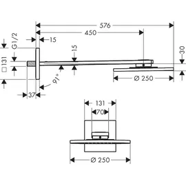Hansgrohe Kopfbrause 250 1jet (35284140)