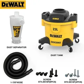 DeWalt Absauganlage Edelstahl 23 L gelb