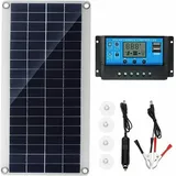 300 w 12 v Solarpanel, Solarpanel-Set, Batterieladegerät-Set mit 20 a Solarladeregler für Wohnmobil, Yacht, Outdoor, Garten, Beleuchtung