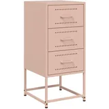vidaXL Nachtschrank Rosa 36 x 39 x 78 cm Stahl