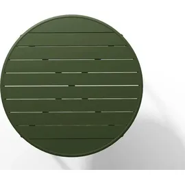 vente-unique Gartentisch Ø 110 x 0 cm Khaki/Grün
