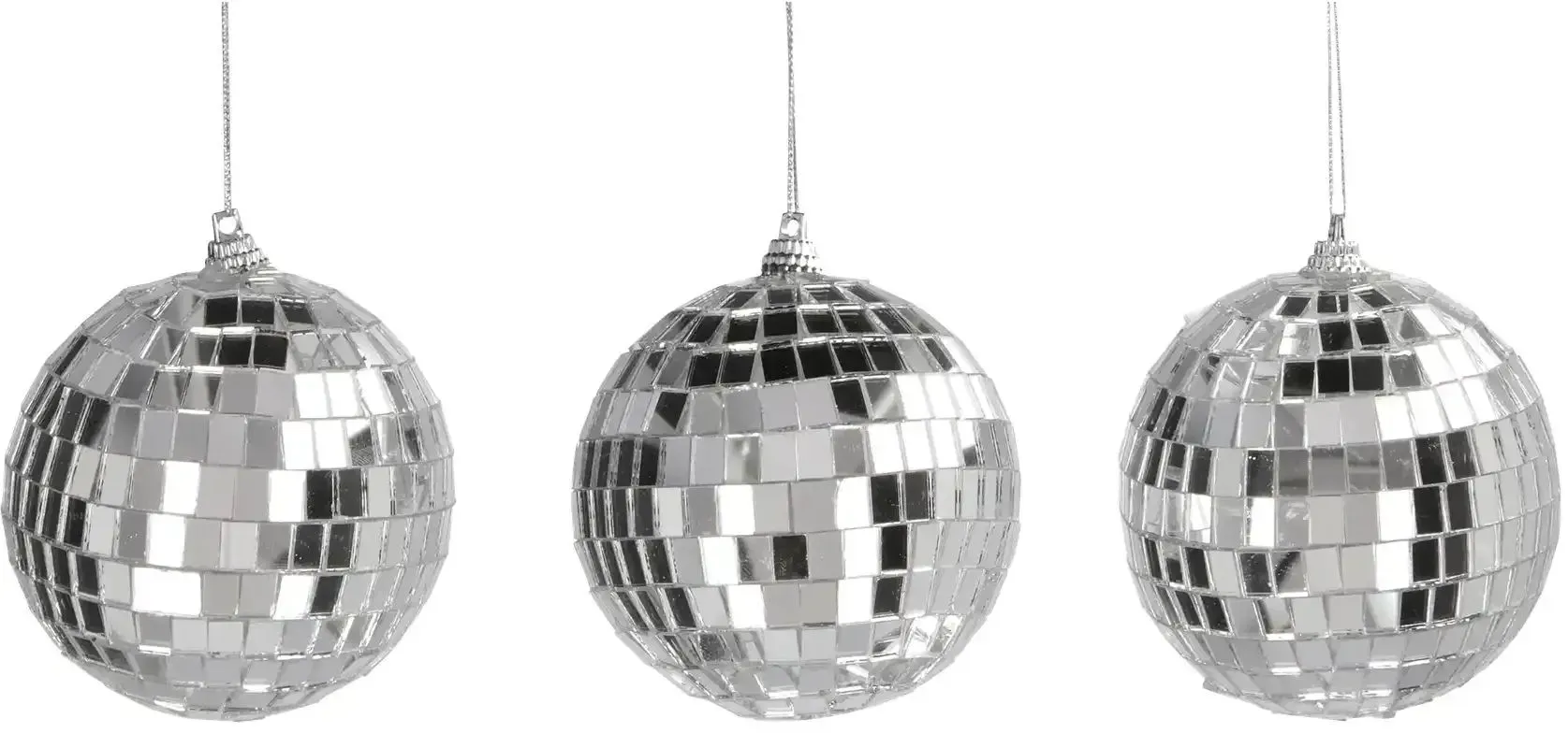 Anhänger Discokugeln   , silber , Kunststoff Ø: 8