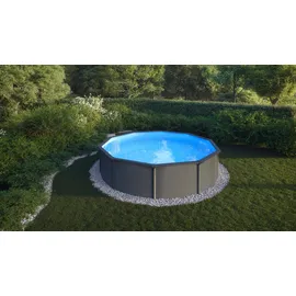 Planet Pool Stahlwandpool Set 350 x 120 cm grau