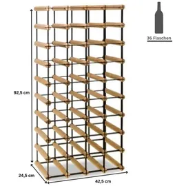 Proregal Weinregal 92,5 x 42,5 x 24,5 cm Natur