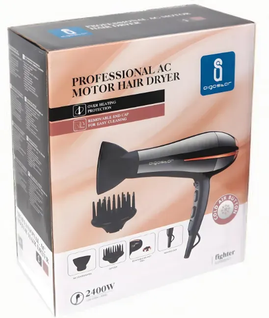 Aigostar Haartrockner Ionen AC 2400W VDE/Fighter