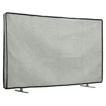 kwmobile 40" TV Abdeckung Indoor - Fernseher Hülle Bildschirmschutz Abdeckung - TV Bildschirm Staubschutzhülle - Fernsehabdeckung - Leinen Hellgrau
