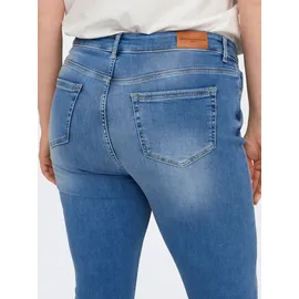 ONLY CARMAKOMA "CARWILLY REG CAPRI", Damen, Gr. 46, N-Gr, blau (light medium blau denim), Denim/Jeans, Obermaterial: 92% Baumwolle, 6% Elastomultiester, 2% Elasthan, regular fit ca. Mitte Wade, Jeans, Baumwollmischung, regular fit