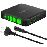 goobay USB-CTM PD GaN Multiport-Tischladegerät 100 W) schwarz