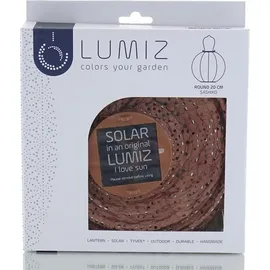 lumiz Lampion Kunststoff Ø20/H18 cm Solar LED kupferfarben