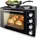 EMERIO MO-125236.4 Mini-Backofen mit 2 Kochplatten | Schwarz