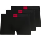 hugo underwear Trunk HUGO UNDERWEAR, Herren, Gr. XXL, 3 Stk., schwarz (3x schwarz), Single Jersey, Obermaterial: 95% Baumwolle, 5% Elasthan, körpernah, Unterhosen, mit kontrastfarbenen Logobadge