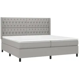 vidaXL Boxspringbett 200 x 200 cm Hellgrau