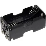 TRU Components BH-343-2B Batteriehalter 4x Mignon (AA) Druckknopfanschluss