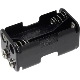 TRU Components BH-343-2B Batteriehalter 4x Mignon (AA) Druckknopfanschluss