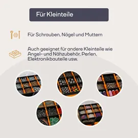 VELLEMAN Sortimentskasten Kunststoff 326 x 257 x 48 mm gelb/schwarz
