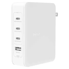 Belkin BoostCharge Pro 140 W 4-Port-GaN-Ladegerät, Weiß
