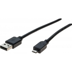 Exertis Connect Micro USB 2.0 Kabel, USB St. A / USB Micro St. B, 3.0 m Zum Laden und Datentransfer (3 m, USB 2.0), USB Kabel