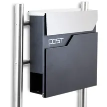 Design Standbriefkasten 16771 Graphit inkl. Zeitungsfach