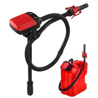 YaoFaFa Kraftstoff Umfüllpumpe mit Auto-Stopp-Sensor, Ölabsaugpumpe Elektrische Flüssigkeitstransferpumpe mit 3 Größen-Adapter,Dieselpumpe Kanisterpumpe mit Schlauch-2,4 GPM