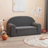 vidaXL Schlafsofa 2-Sitzer grau 2-in-1 mit Schlaffunktion