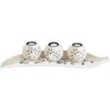 Relaxdays Teelichthalter Set Sand Beige