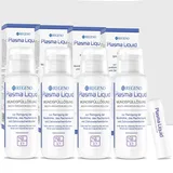 4x Plasma Liquid Mundspüllösung + Lippenpflegestift | 250ml/4,5g | zur Reinigung und Dekontamination von Mundhöhle, Rachenraum und Zahnfleisch