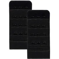 Skin Wrap Accessories BH Verlängerung 2er-Set BH Verschluss Erweiterung Bra Extender BH Verschluss Verlängerung 1er, 2er oder 3er Haken in Schwarz Weiß Haut - Einheitsgröße