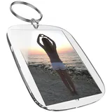 mia mai Buttons Acryl Schüsselanhänger (50 x 35 mm, 5 Stk.) für Foto, Bild, Namen mit Druckbögen