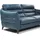 Calia Italia Couch 2-Sitzer blau