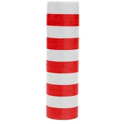1 Rolle Papier Luftschlangen rot weiss