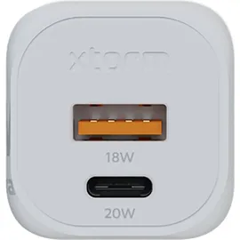 Xtorm GaN2 Ultra Wand-Ladegerät 20W / PD / 1x USB-C / 1x USB-A weiß