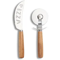 Pizzaschneider ZELLER PRESENT, beige (natur), Edelstahl, Kochmesser, für Pizzaliebhaber