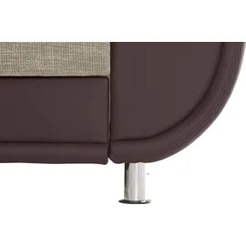 TRENDMANUFAKTUR Ecksofa Rondo 3 Kunstleder 3-Sitzer Beige