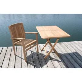 Lex Gartentisch Klapptisch 110 x 70 x 75 cm Teak