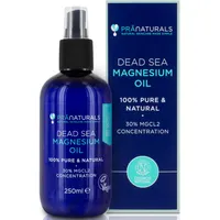 PraNaturals Reines Totes Meer Magnesiumöl Spray 250ml, Vegan und Tierversuchsfrei