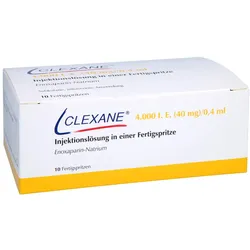 CLEXANE 4.000 I.E. 40mg/0,4ml Inj.-Lsg.i.e.F.-Sp. 10 St