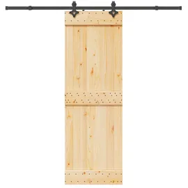 vidaXL Narvik rechts 70 x 210 cm Natürlich/Schwarz