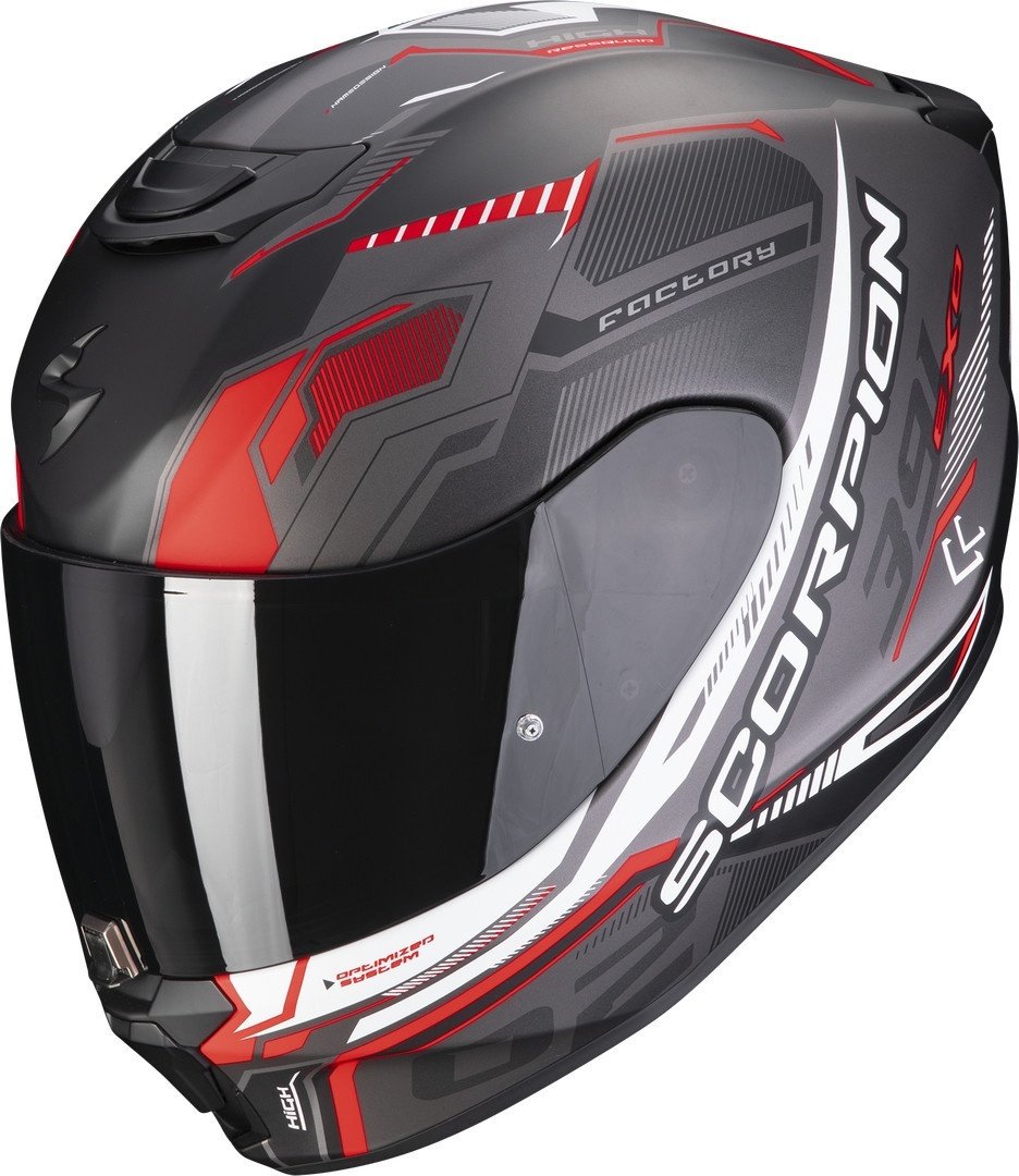 Scorpion EXO 391 Haut Helm, schwarz-rot, Größe 2XL für Männer