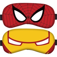 2 Stück Superhero Augenmaske ATVOYO-Spider-Man Kinderaugenmaske Cartoon Augenmaske mit Gummiband Kinder Cartoon Augenmaske geeignet für Kinder Erwachsene ältere Menschen Ruhe Schlaf Augenmaske