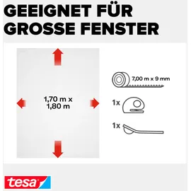 Tesa Fliegengitter Insect Stop Comfort 170 x 180 cm Weiß
