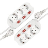 revolt Mehrfachsteckdosenleiste: 2er-Set 3-Fach Steckerleisten, einzeln abschaltbar, bis 3.680 Watt (Steckdosenleiste schaltbar, Steckdose schaltbar, Verlängerungskabel)