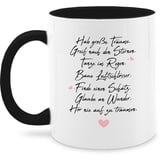 Tasse Tassen 325ml - Motivation - Hab große Träume - Dankeschön Geburtstag Weihnachten Kinder Geschenkidee - 325 ml - Schwarz - motivationssprüchen traum kaffee mit wünsche