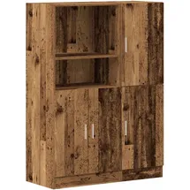 vidaXL Küchenschrank-Set 2-tlg. Altholz-Optik braun