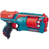 Hasbro Nerf Elite Strongarm orangefarbener Blaster Rotationstrommel, Schnellfeuer, 6 Nerf Elite Darts – für Kinder, Teenager, Erwachsene