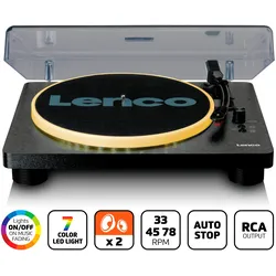Lenco Plattenspieler »Ls-50Ledbk« mit integrierten Lautsprechern - schwarz