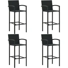 vidaXL Gartenbar-Set 5-tlg. Schwarz