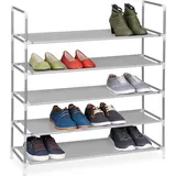 Relaxdays Schuhregal 90,5 x 87 x 29,5 cm grau / grau
