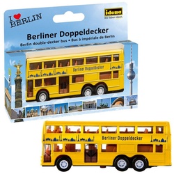 Idena Spielzeug-Bus Idena 4229634 - Modellbus Berliner Doppeldecker, mit Freilauf, ca. 13 gelb