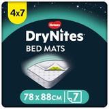 HUGGIES DryNites Bed Mats, Saugfähige Einweg-Betteinlagen (88 cm), Für Mädchen und Jungen ab 12 Monaten, 28 Unterlagen (4 x 7 Einheiten) | 28 Stück (4er Pack)