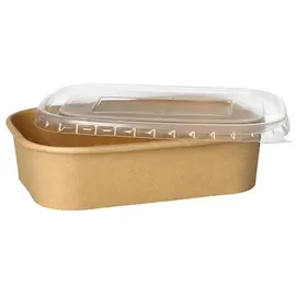 Papstar Verpackungsbecher rechteckig 1.000 ml 7,5 cm x 17,3 cm x 12,3 cm Braun